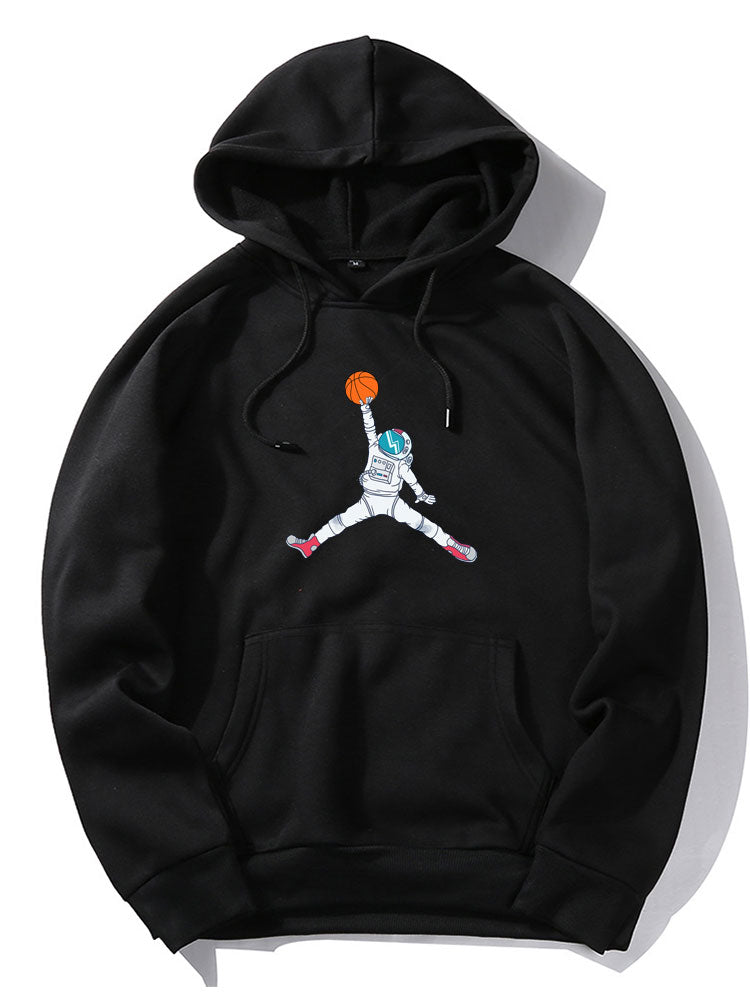 Basketball Astronaut Print Hoodie