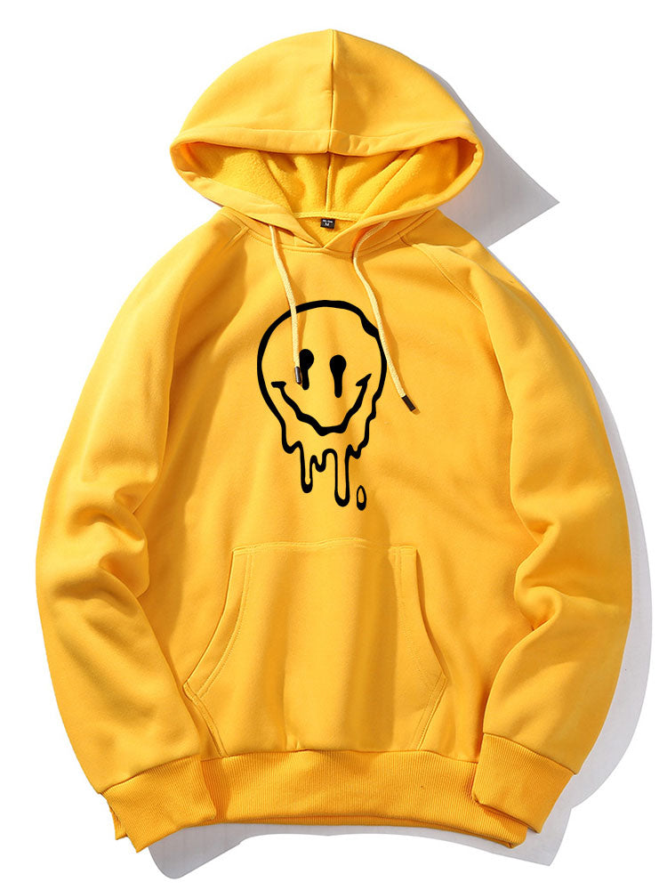 Dissolved Smiley Print Hoodie