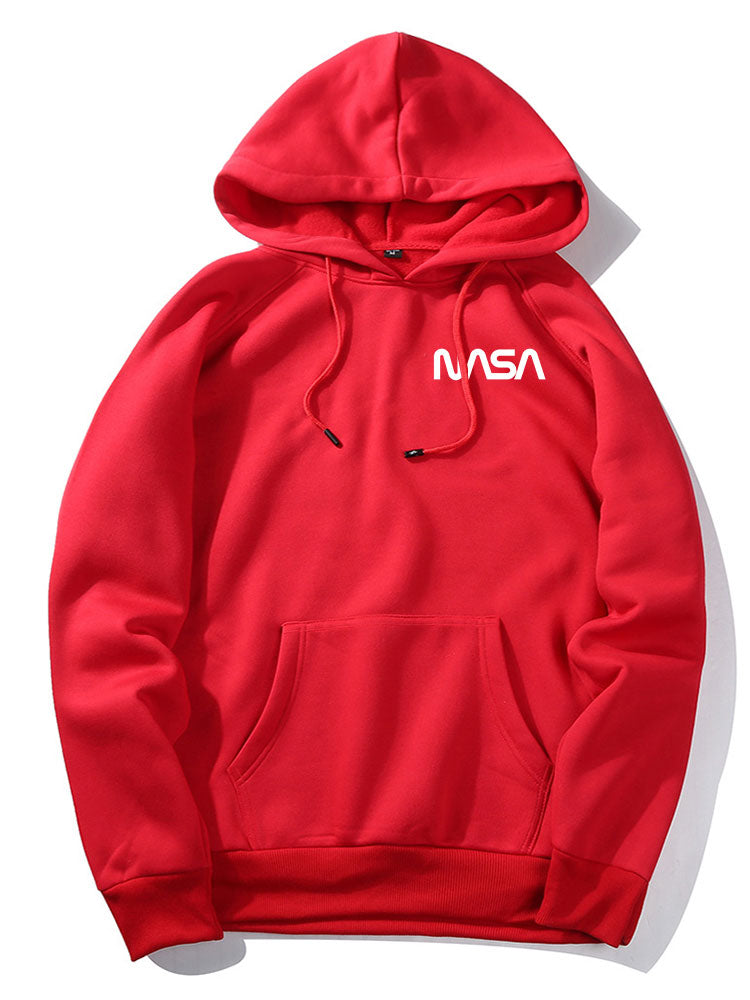 Nasa Letter Print Hoodie